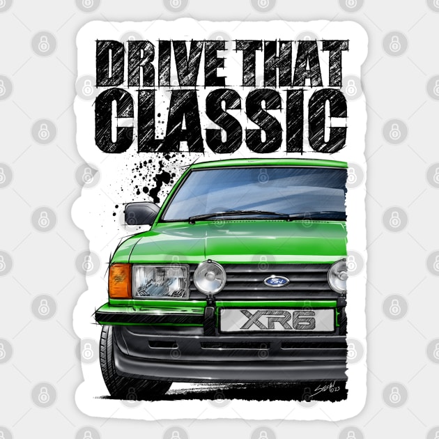 Drive that Classic Ford Cortina mk5 XR6 Sticker by stefansautoart